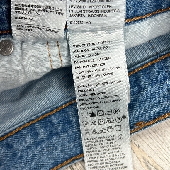 LEVI'S 501 Distressed Destroy Cut-off Jean Shorts Size 31 Button Fly Front Blue - Picture 6 of 17